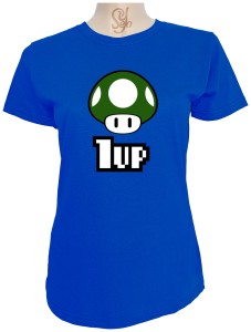 Polera De Mujer Mario Bros 1UP, una vida