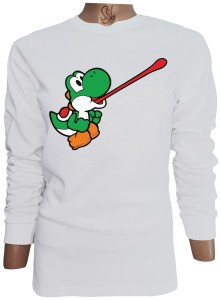 Polera De Mujer Manga Larga Yoshi juego Mario Bros