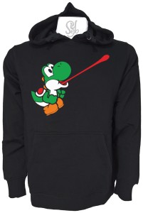 Poleron Con Capucha Yoshi juego Mario Bros