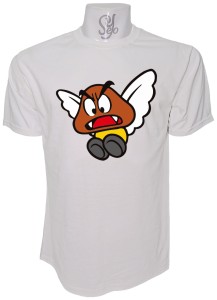 Polera de Hombre Goomba Alado juego Mario Bros