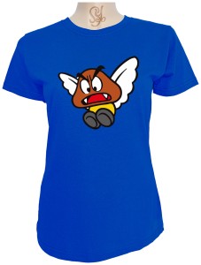 Polera De Mujer Goomba Alado juego Mario Bros