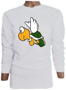 Polera De Mujer Manga Larga Koopa Troopa Alado, Mario Bros