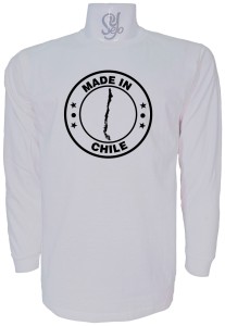 Polera De Hombre Manga Larga Made in Chile Sello Buen Producto Chileno