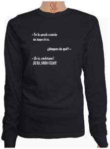 Polera De Mujer Manga Larga Frase: Por fin aprendí a controlar la ira