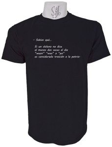 Polera de Hombre Frase: Sabias que, si un chileno..