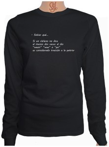 Polera De Mujer Manga Larga Frase: Sabias que, si un chileno..