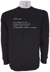 Poleron Polo Frase: Sabias que, si un chileno..