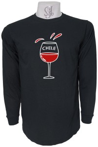 Polera De Hombre Manga Larga El Mejor Vino, Vino Chileno