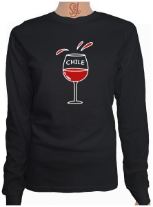 Polera De Mujer Manga Larga El Mejor Vino, Vino Chileno