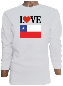 Polera De Mujer Manga Larga Love Chile, Amo Chile fiestas 18 septiembre