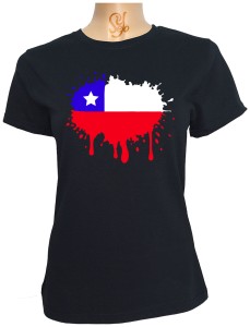 Polera De Mujer Bandera de Chile, 18 septiempre