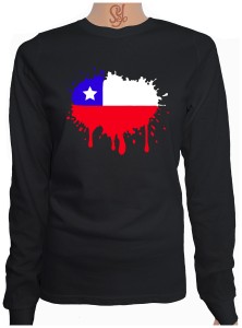 Polera De Mujer Manga Larga Bandera de Chile, 18 septiempre