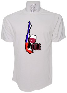 Polera de Hombre Con Mapa y Vinito Chileno, 18 de septiembre