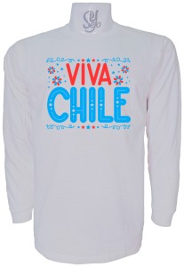 Polera De Hombre Manga Larga Viva Chile celebracion 18 septiembre