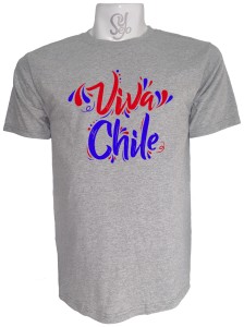 Polera de Hombre Viva Chile celebración dieciochera