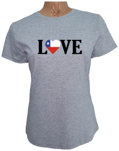 Polera De Mujer Love Chile Amo Chile, fiestras patrias 18