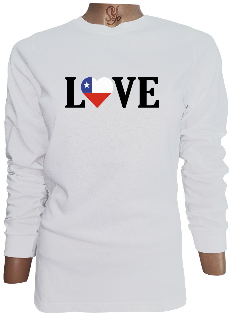 Polera De Mujer Manga Larga Love Chile Amo Chile, fiestras patrias 18 2 Polera De Mujer Manga Larga Love Chile Amo Chile, fiestras patrias 18