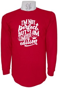 Polera De Hombre Manga Larga I am not perfect but I am limited edition