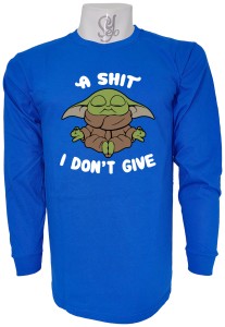 Polera De Hombre Manga Larga A Shit I Dont Give. Yoda Star Wars