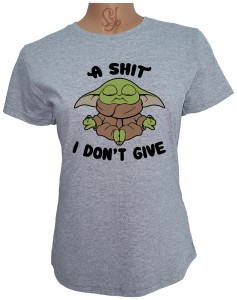Polera De Mujer A Shit I Dont Give. Yoda Star Wars