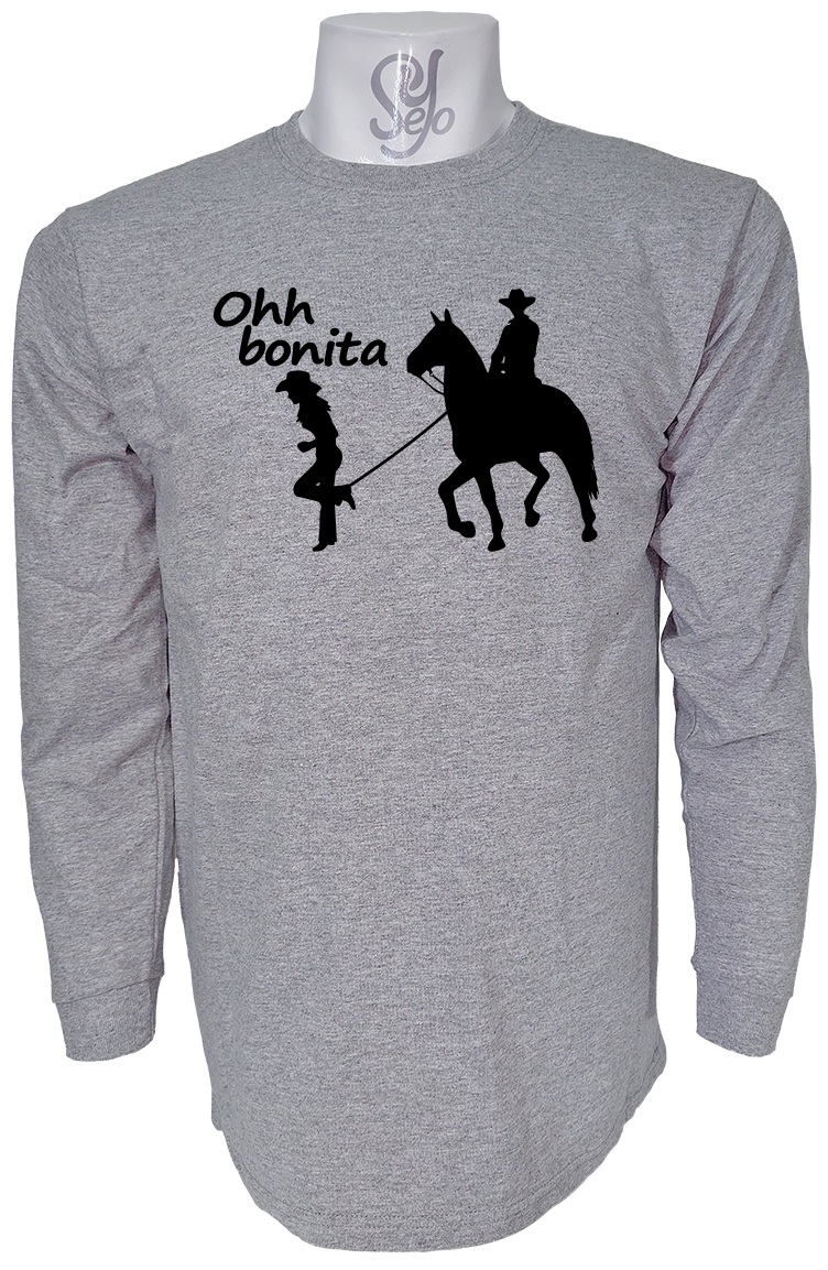 Polera Para Parejas Manga Larga Amor de Campo de Rancho Quieto Cabron OHH bonita 3 Polera Para Parejas Manga Larga Amor de Campo de Rancho Quieto Cabron OHH bonita