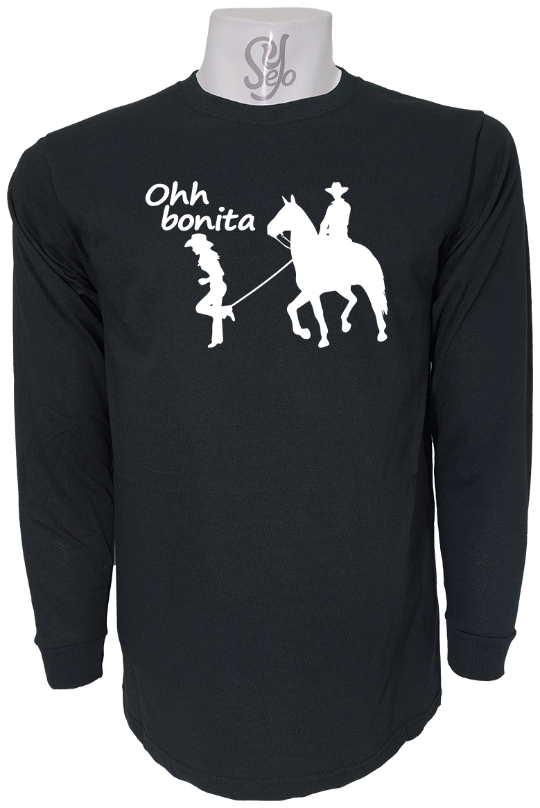Polera Para Parejas Manga Larga Amor de Campo de Rancho Quieto Cabron OHH bonita 2 Polera Para Parejas Manga Larga Amor de Campo de Rancho Quieto Cabron OHH bonita