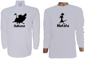 Polera Para Parejas Manga Larga Hakuna Matata Una Forma De Ser