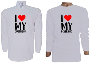 Polera Para Parejas Manga Larga I LOVE MY GIRLFRIEND BOYFRIEND Pololos