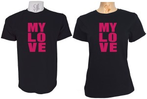 Polera Para Parejas MY LOVE Mi Amor dia del Amor