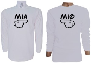 Polera Para Parejas Manga Larga Mio Mia Pololos Enamorados Dia Del Amor