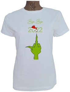 Polera De Mujer Grinch bye bye 2022