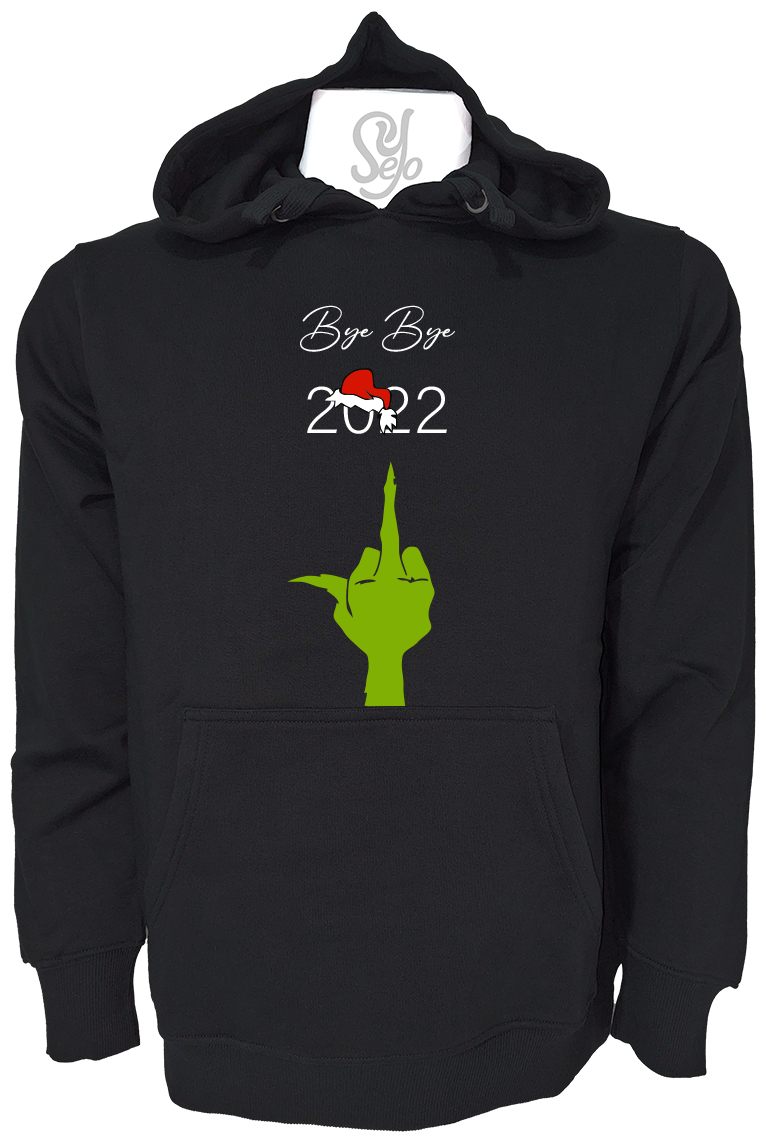 Poleron Con Capucha Grinch bye bye 2022 1 Poleron Con Capucha Grinch bye bye 2022