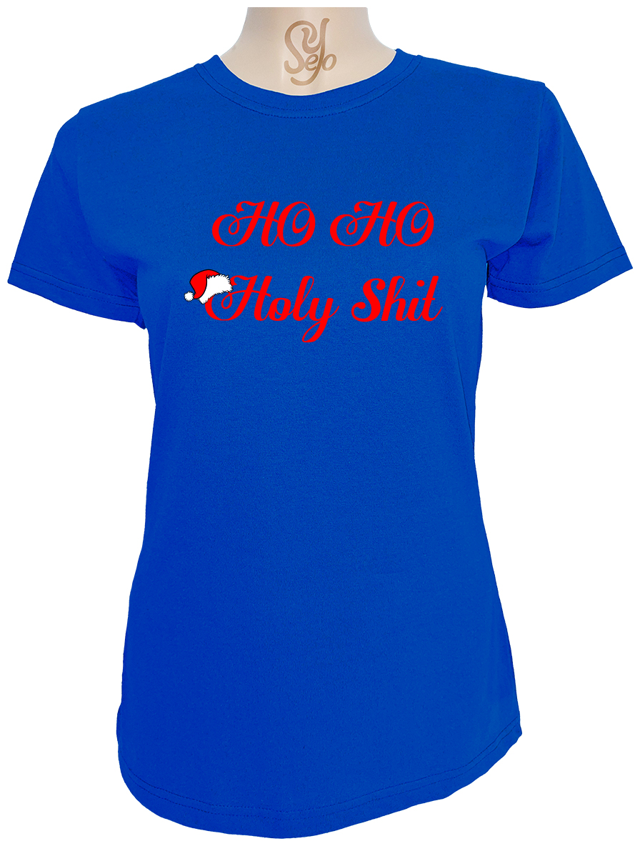 Polera De Mujer Ho Ho Holy Shit navideño 4 Polera De Mujer Ho Ho Holy Shit navideño