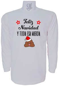 Polera De Hombre Manga Larga Merry Christmas an all that shit, Feliz Navidad y toda esa mierda