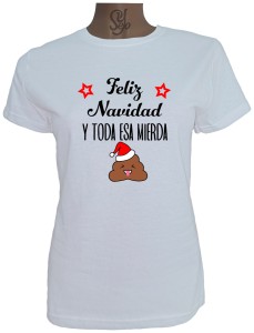 Polera De Mujer Merry Christmas an all that shit, Feliz Navidad y toda esa mierda