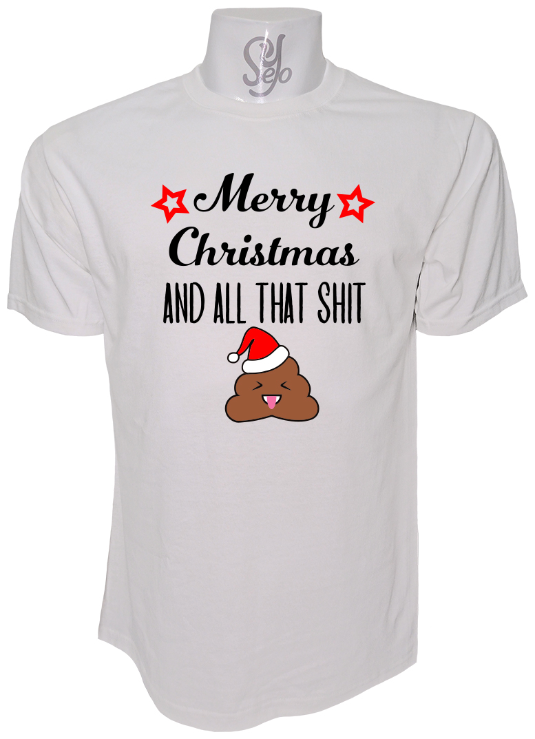 Polera de Hombre Merry Christmas an all that shit, Feliz Navidad y toda esa mierda 12 Polera de Hombre Merry Christmas an all that shit, Feliz Navidad y toda esa mierda