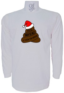 Polera De Hombre Manga Larga EMOJI CAQUITA Feliz Navidad and all that shit