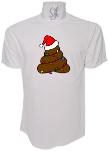 Polera de Hombre Emoji CAQUITA navideña con luces