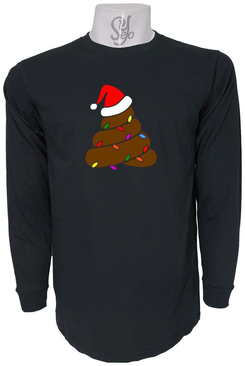 Polera De Hombre Manga Larga Emoji CAQUITA navideña con luces 3 Polera De Hombre Manga Larga Emoji CAQUITA navideña con luces