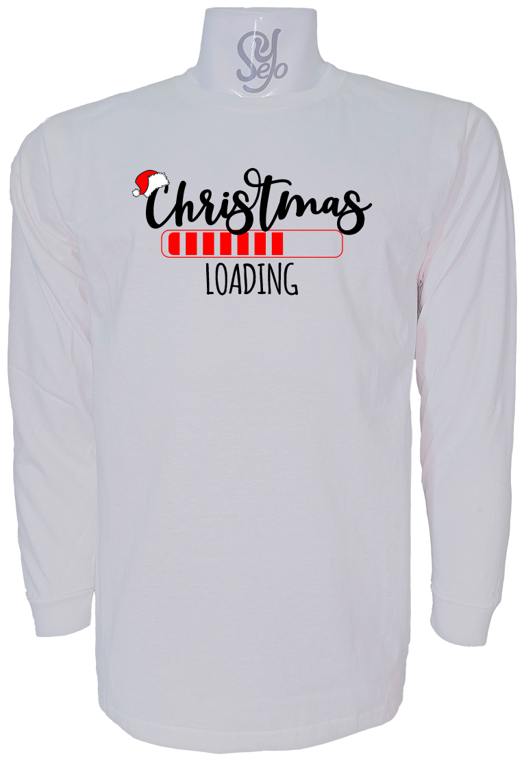Polera De Hombre Manga Larga Navidad Cargando falta muy poco 8 Polera De Hombre Manga Larga Navidad Cargando falta muy poco