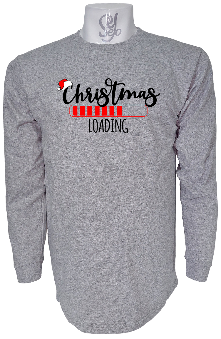 Polera De Hombre Manga Larga Navidad Cargando falta muy poco 7 Polera De Hombre Manga Larga Navidad Cargando falta muy poco