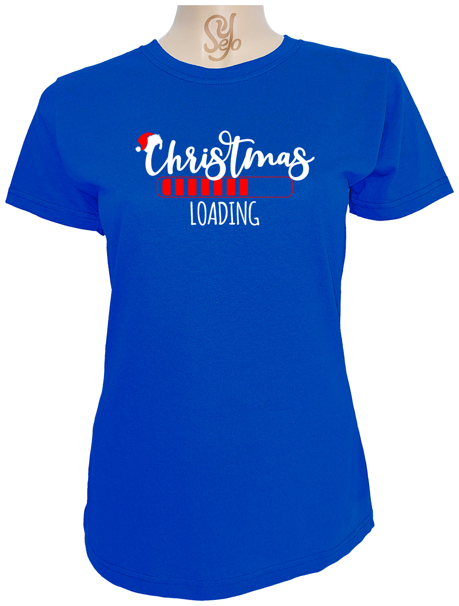 Polera De Mujer Navidad Cargando falta muy poco 9 Polera De Mujer Navidad Cargando falta muy poco