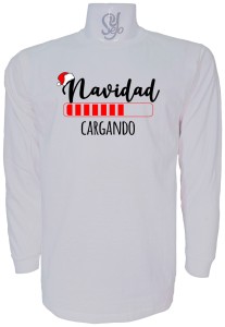 Polera De Hombre Manga Larga Navidad Cargando falta muy poco