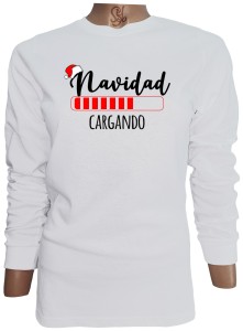 Polera De Mujer Manga Larga Navidad Cargando falta muy poco