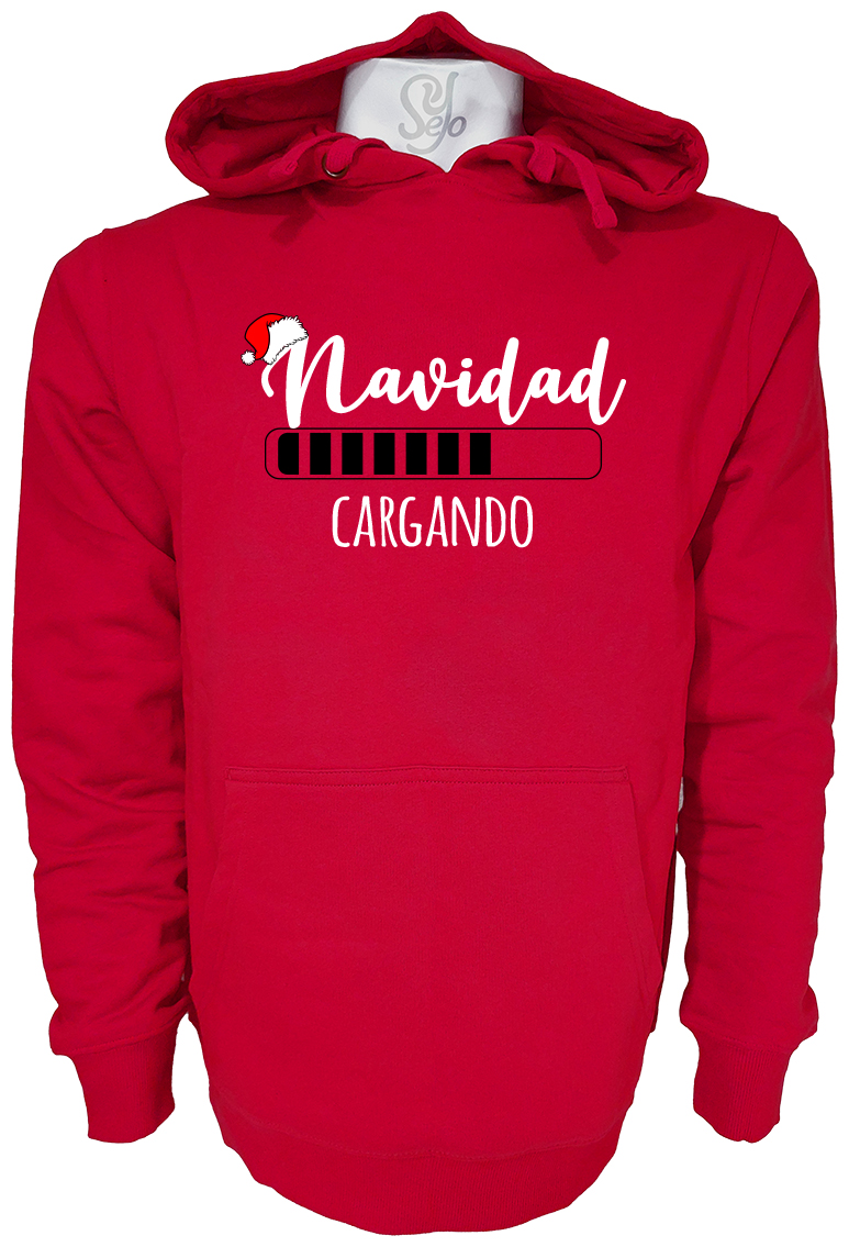 Poleron Con Capucha Navidad Cargando falta muy poco 3 Poleron Con Capucha Navidad Cargando falta muy poco