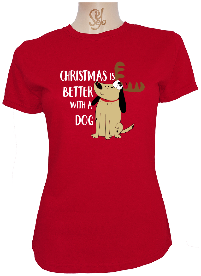 Polera De Mujer christmas is better with a dog 5 Polera De Mujer christmas is better with a dog
