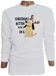 Polera De Mujer Manga Larga christmas is better with a dog