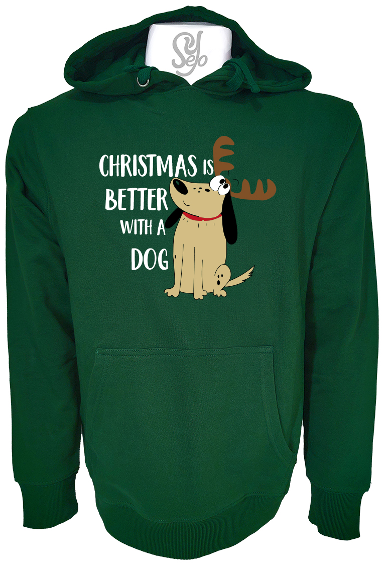 Poleron Con Capucha christmas is better with a dog 4 Poleron Con Capucha christmas is better with a dog
