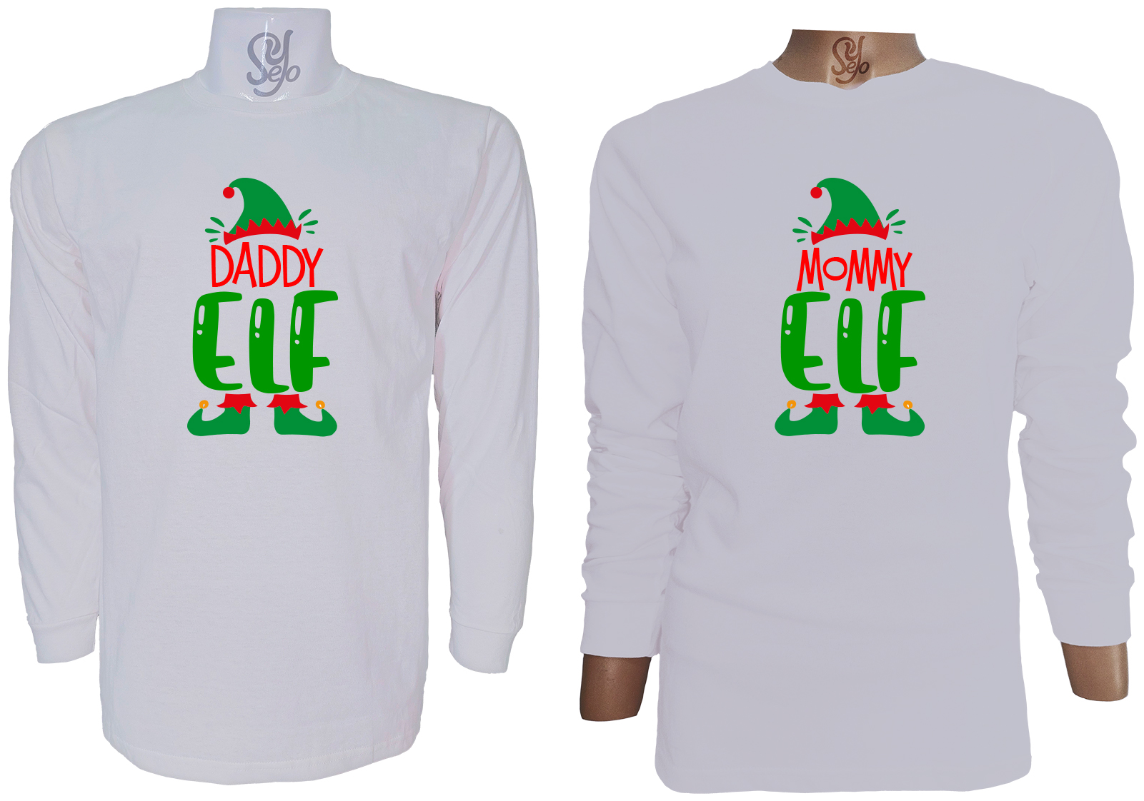 Polera Para Parejas Manga Larga Mommy And Daddy Elf 1 Polera Para Parejas Manga Larga Mommy And Daddy Elf