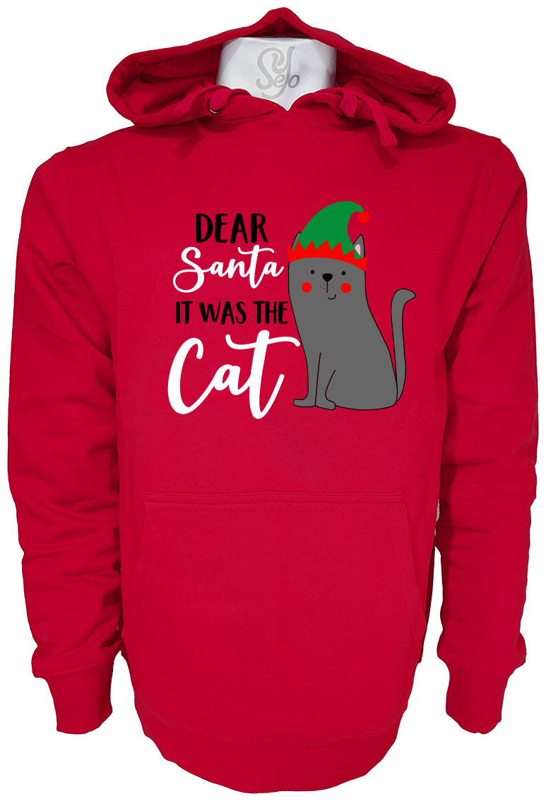 Poleron Con Capucha Dear santa it was the cat 3 Poleron Con Capucha Dear santa it was the cat